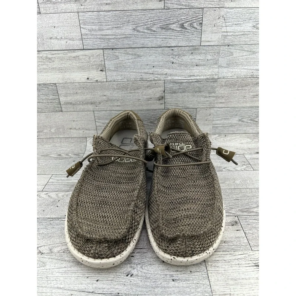 Hey Dude Wally Sox Brown Men's Casual‎ Loafers Shoes Comfort Lightweight Sz US 7
